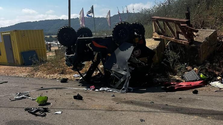 הזירה בה נהרגה אתמול רותם ינאי ונפצעו לוחמים מכיתת הכוננות פגיעת רחפן בגורן