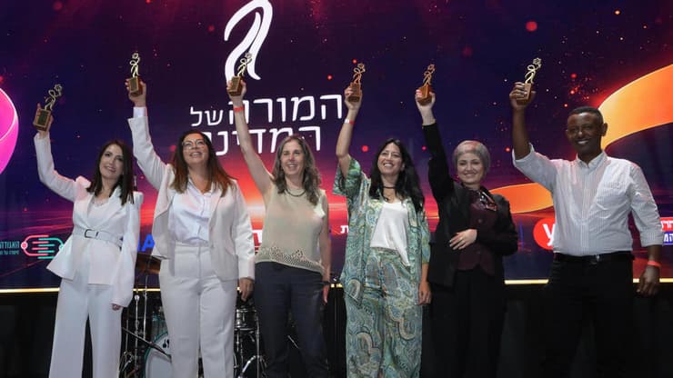 ששת הזוכים בתחרות "המורה של המדינה" 2026 (צילום: יובל חן) "המורה של המדינה" 2026