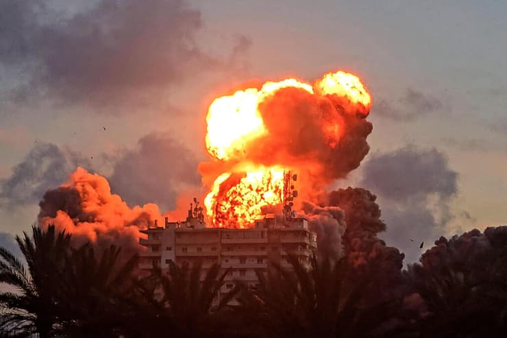 צילום: KAWANT HAJU / AFP תקיפות צה"ל בלבנון