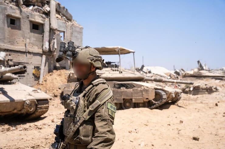 "מי שמפעיל את הרחפנים נמצא בטווחים שאליהם אנחנו מתמרנים". מג"ד 46, סא"ל א' (צילום: דובר צה"ל) מג"ד 46 סא"ל א'