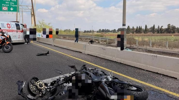 תאונת אופנוע עם הרוג בכביש 1 סמוך למחלף לוד