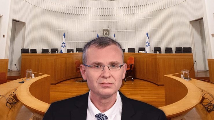 השר לוין על רקע בית המשפט העליון (צילום: עמית שאבי, קובי קואנקס, אלכס קולומויסקי) יריב לוין