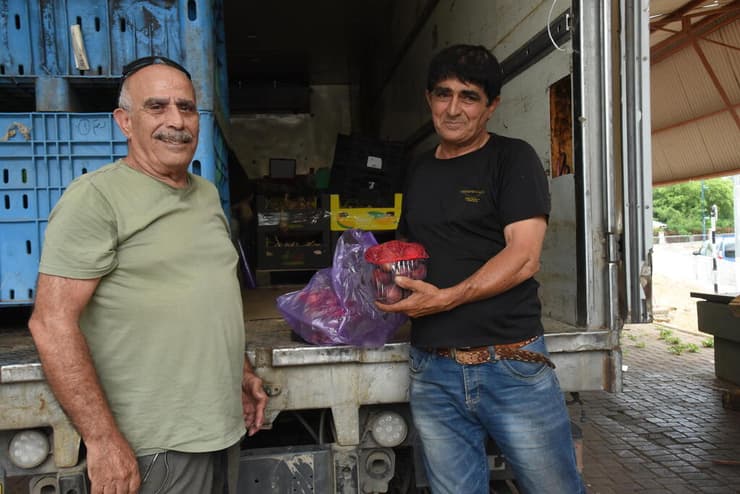 "אין כסף לקנות מתנות לנכדים". שולי רחום ומאיר אזרזר (צילום: אביהו שפירא) תושבי קריית שמונה לאחר הירי לצפון
