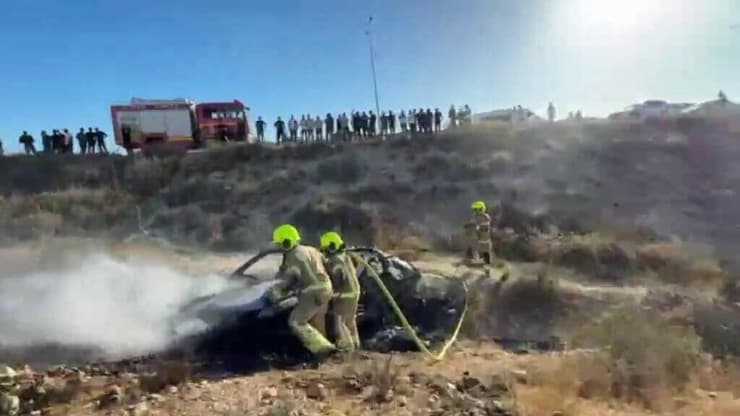 צילום: תיעוד מבצעי מד"א חשד לרצח כפול בכביש 40