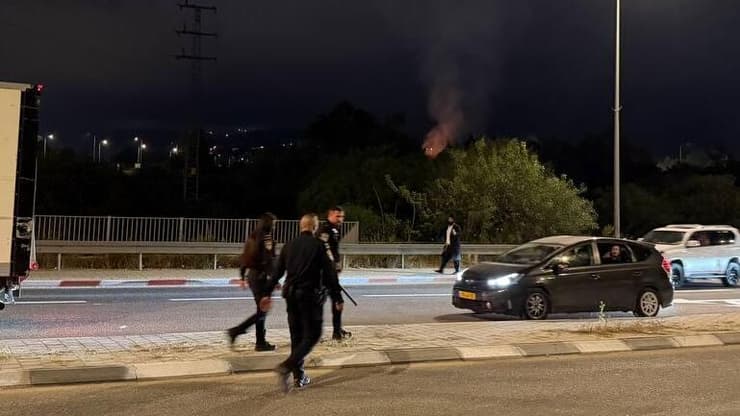 השריפה שהציתו החרדים הקיצוניים ליד תחנת משטרת בית שמש