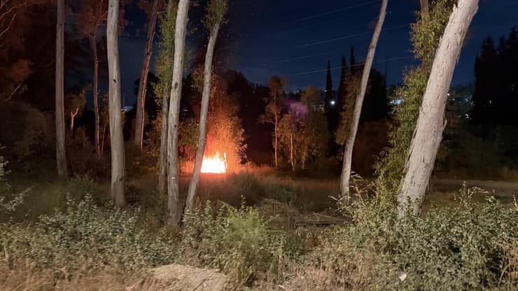 השריפה שהציתו החרדים הקיצוניים ליד תחנת משטרת בית שמש