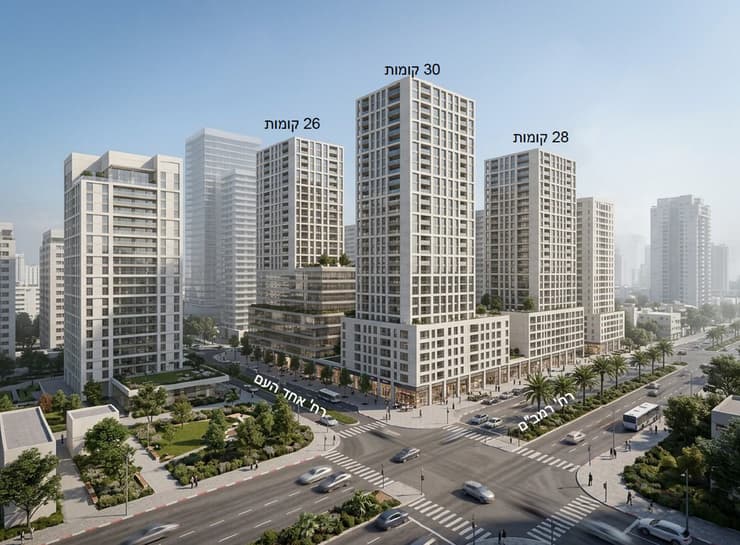 מתחם התחנה המרכזית בחדרה (הדמיה: אס. או אדריכלים) מתחם התחנה המרכזית בחדרה