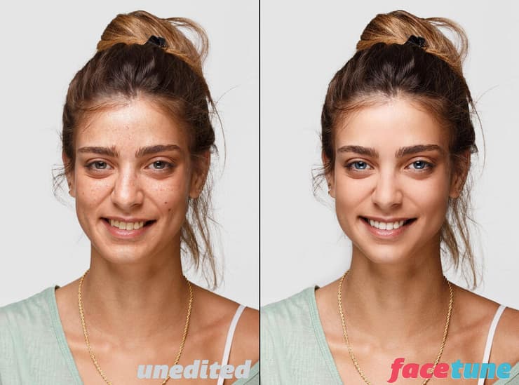  תמונות לפני ואחרי השימוש באפליקציית Facetune של לייטריקס