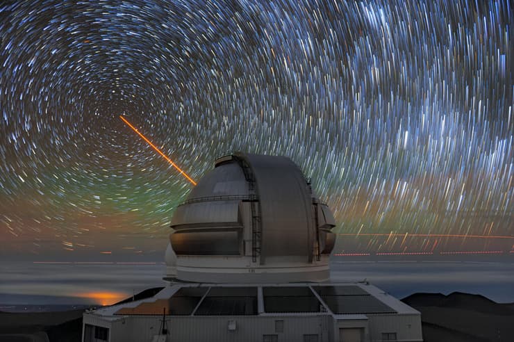 טלסקופ ג'מיני צפון בהוואי (צילום: International Gemini Observatory/NOIRLab/NSF/AURA/J. Chu/J. Pollard) טלסקופ ג'מיני צפון בהוואי