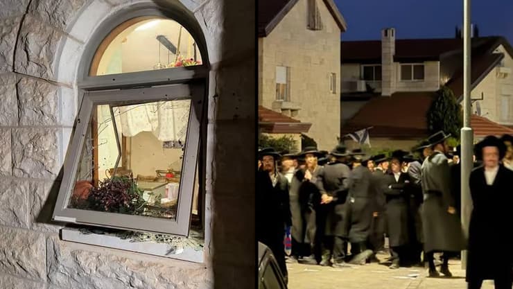 הנזקים שגרמו מפגינים חרדים לביתו של שופט העליון סולברג במחאה על חוק הגיוס