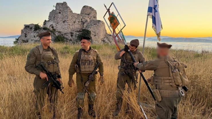 מפקד חטיבת גולני הנכנס איוב כיוף בטקס ההחלפה בבופור