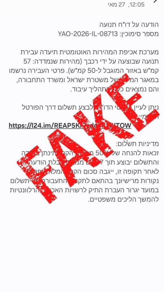 הודעת כזב
