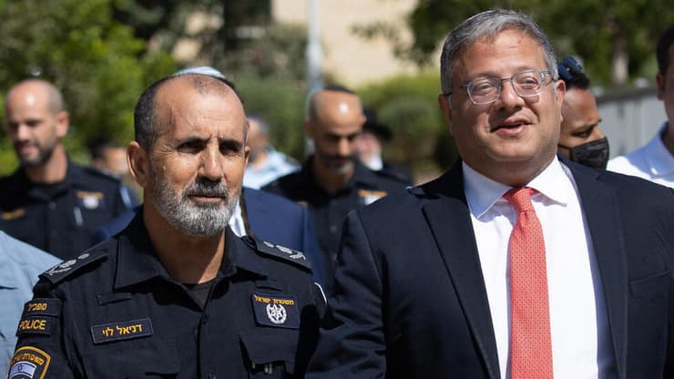 השר לביטחון לאומי איתמר בן גביר ומפכ"ל המשטרה רב-ניצב דני לוי