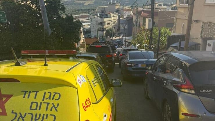 זירת הרצח במרר (צילום: תיעוד מבצעי מד"א) גבר נרצח באירוע אלימות במרר