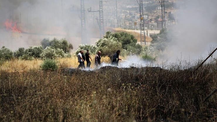 מתנחלים הציתו רכוש של פלסטינים בחווארה