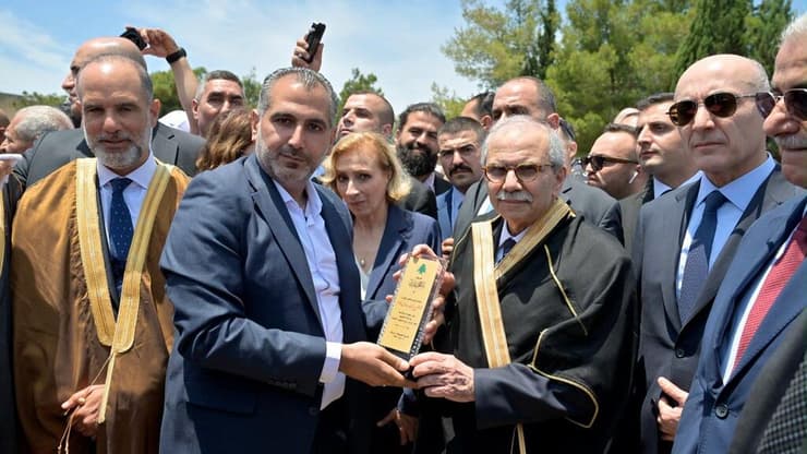 סלאם בהשקת שדה התעופה אל-קליעאת בצפון לבנון השקת שדה התעופה אל-קליעאת בצפון לבנון