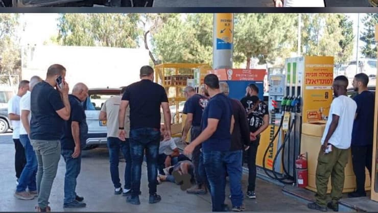 הזירה בתחנת הדלק כוכב יאיר