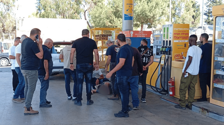 הזירה בתחנת הדלק כוכב יאיר