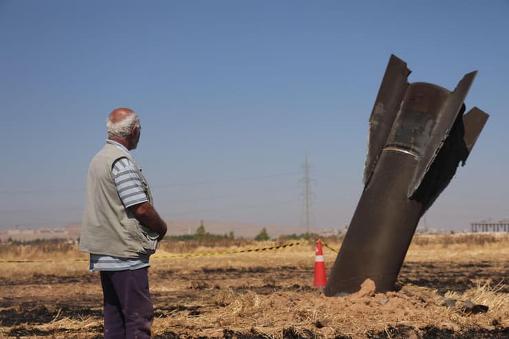 טיל איראני שפגע בסוריה (צילום: Bakr ALKASEM / AFP) נג'חה סוריה