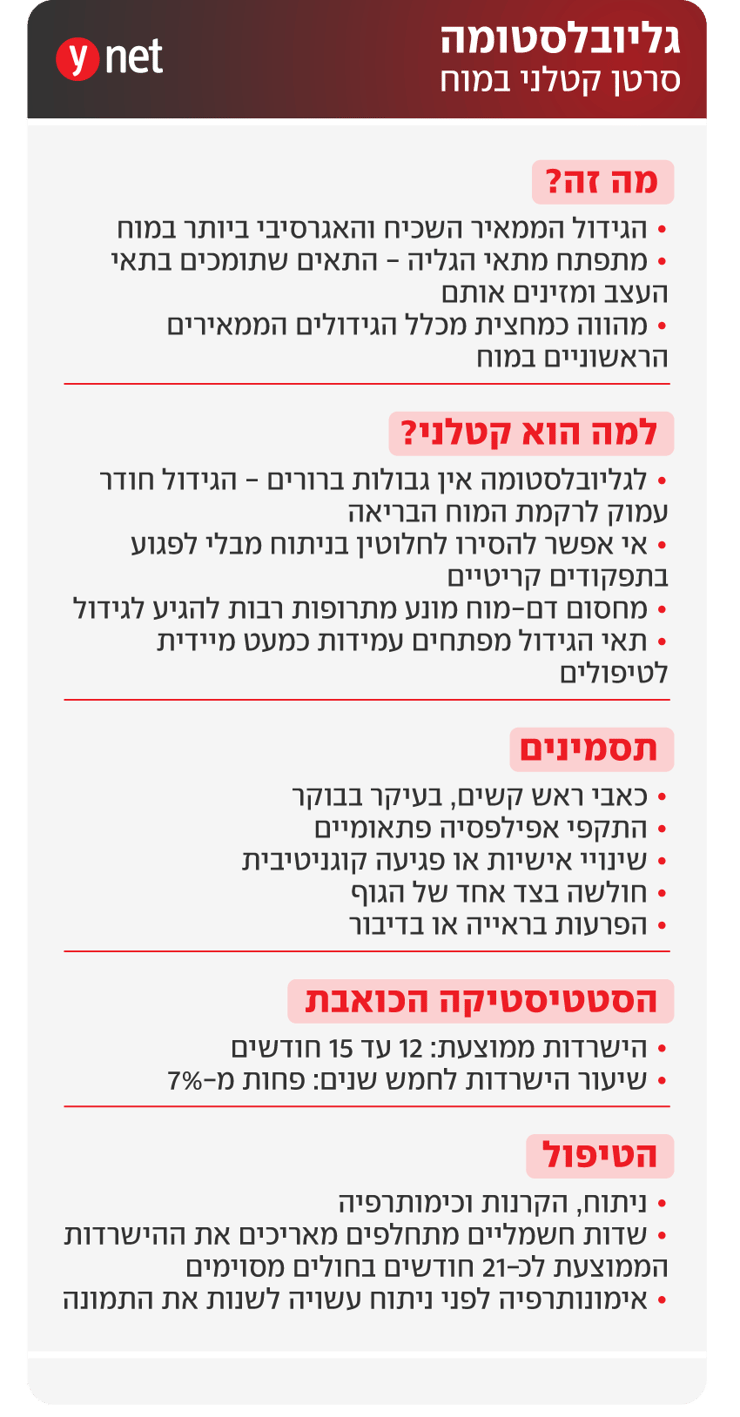 אינפו גליובלסטומה סרטן המוח אינפו גליובלסטומה סרטן המוח