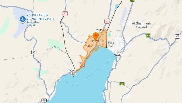 פוליגון מפה צבע אדום צופר 