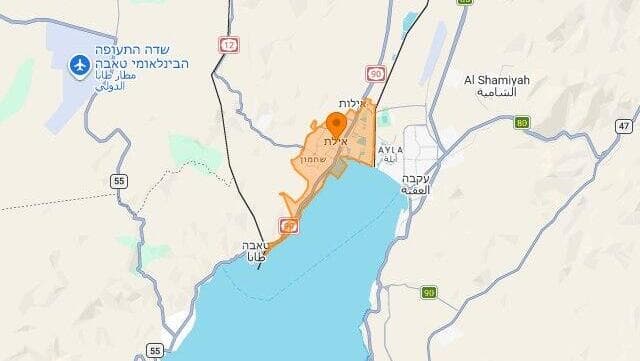פוליגון מפה צבע אדום צופר 