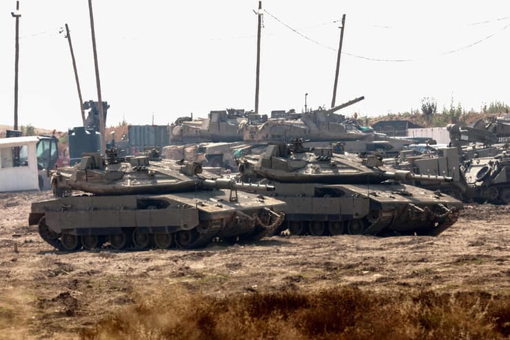 כוחות צה"ל בגבול עזה (צילום: Jack GUEZ / AFP) כוחות צה"ל בגבול עזה