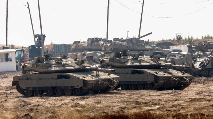 כוחות צה"ל באזור רצועת עזה (צילום: Jack GUEZ / AFP) כוחות צה"ל בגבול עזה