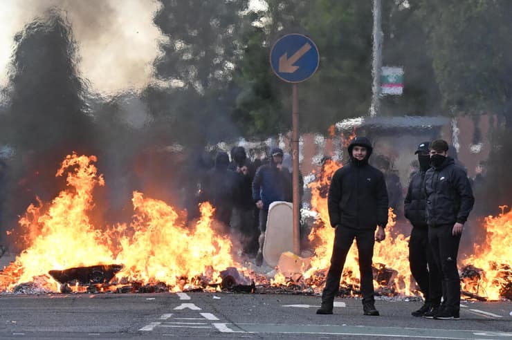 צילום: McQuillan/Getty Images בריטניה צפון אירלנד מהומות אחרי ניסיון רצח סטיבן אוגליבי