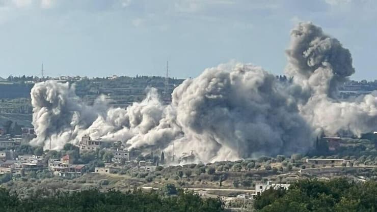 תקיפת צה"ל לאחר אזהרת פינוי בכותריית א-רז בדרום לבנון