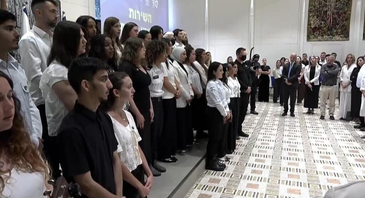 טקס מצטייני השירות הלאומי-אזרחי (צילום ושידור: Streame) טקס מצטייני השירות הלאומי-אזרחי