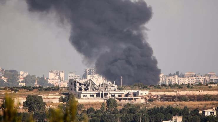 תקיפה בדרום לבנון (צילום: AFP) כפר תיבנית