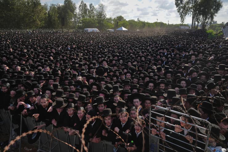 צילום: AP Photo/Ariel Schalit הפגנת חרדים ליד כלא 10