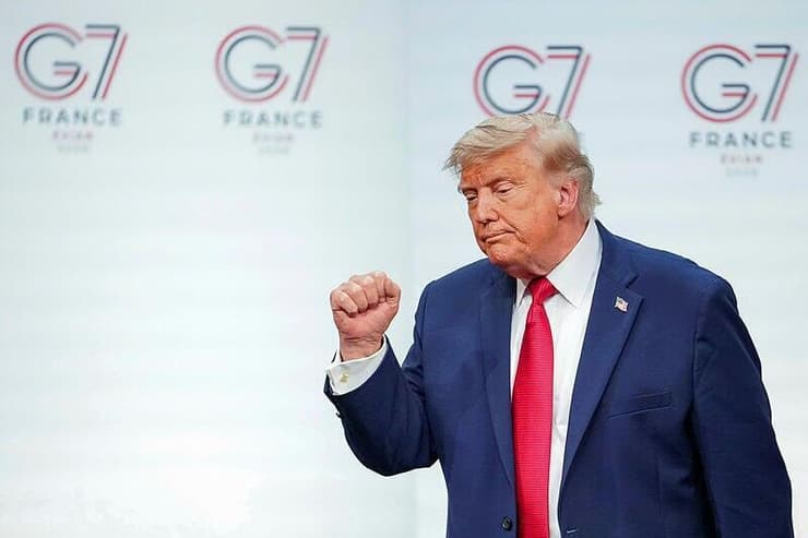טראמפ בפסגת G7 (צילום: AP Photo/Vadim Ghirda) טראמפ בפסגת G7