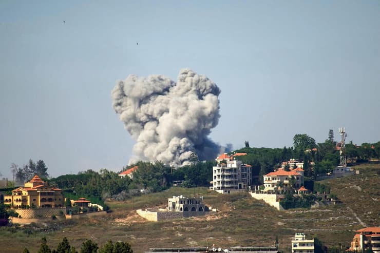 תקיפה בנבטיה (צילום: Abbas FAKIH / AFP) נבטיה
