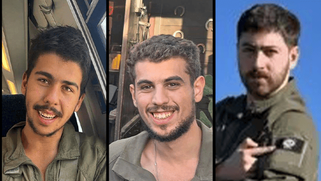 ליאב, נוה ויואב (צילום: דובר צה"ל, באדיבות המשפחה) ליאב כבביה, נוה חבשוש, יואב קליין, דור גדליה בן שמחון