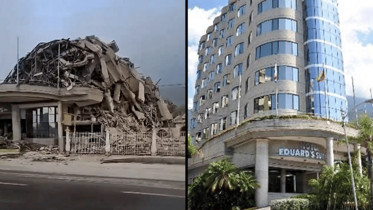 מלון בלה גואיירה ונצולה, לפני ואחרי הרעידת אדמה