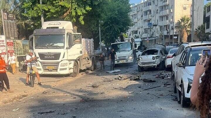 זירת הפיצוץ בת"א
