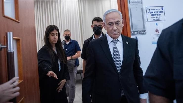 צילום: יונתן זינדל/פלאש90 נתניהו במשפט