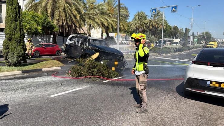 פיצוץ רכב בקריית חיים