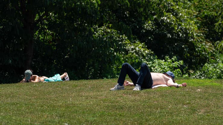 גל חום בניו יורק (צילום: Jeremy Weine / GETTY IMAGES NORTH AMERICA / AFP) גל חום בניו יורק
