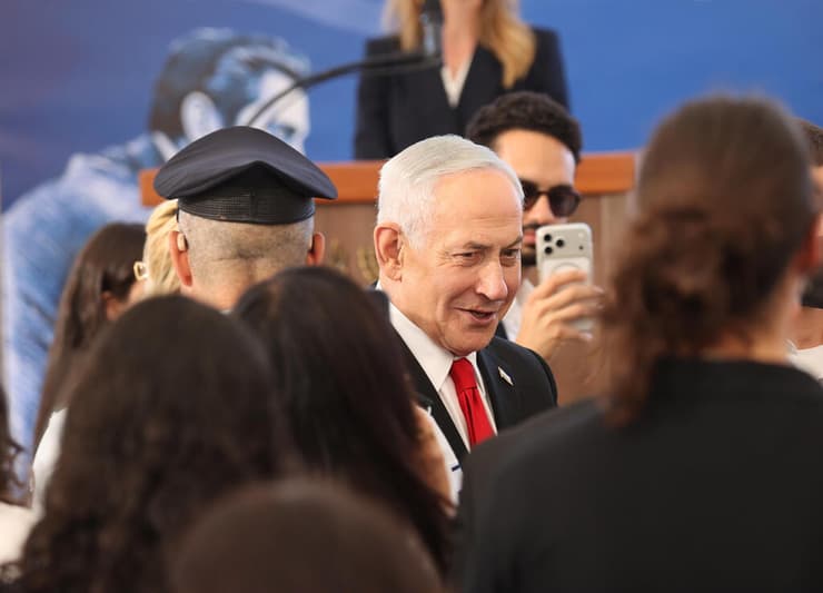 נתניהו (צילום: אלכס קולומויסקי) טקס האזכרה לבנימין זאב הרצל