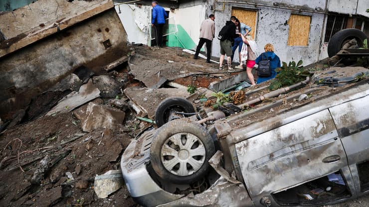 צילום: REUTERS/Thomas Peter מתקפה רוסיה אוקראינה קייב