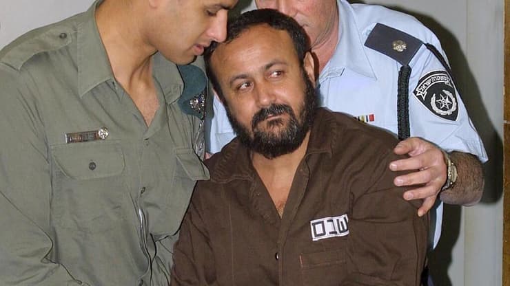 התומכים שלו מתכוננים. מרואן ברגותי (צילום: ג'רמי פלדמן) מרואן ברגותי