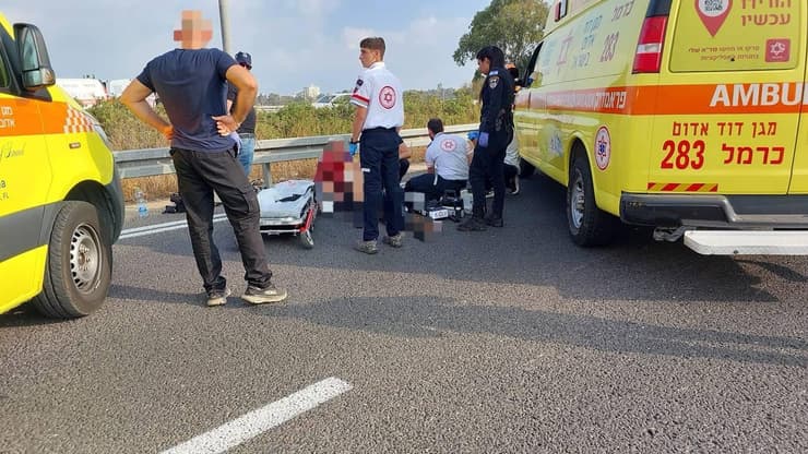תאונת רוכב אופנוע בכביש 22