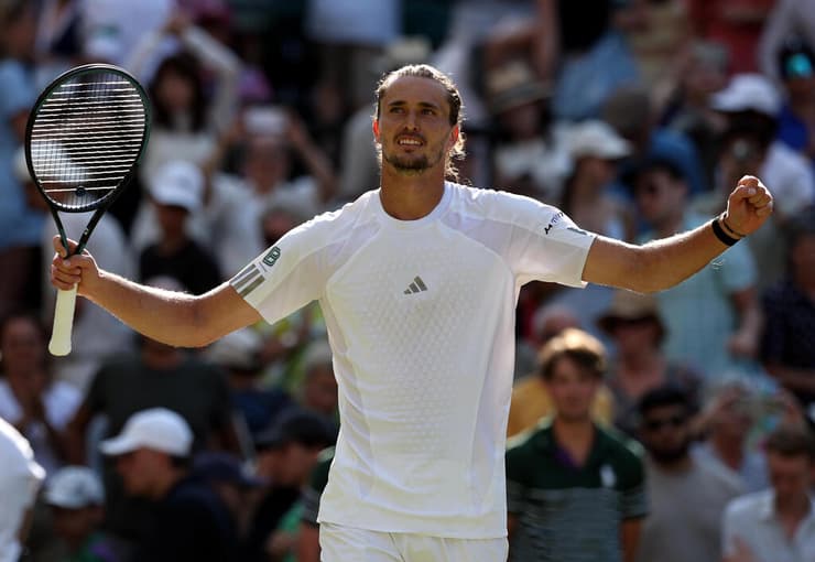 גם הוא חגג ניצחון. אלכסנדר זברב (צילום: Cameron Spencer/Getty Images) אלכסנדר זברב