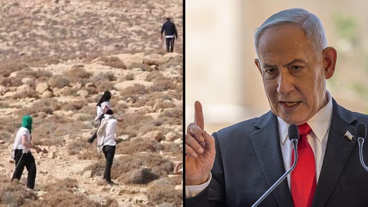 הדרישה מרה"מ, רגע לפני הבחירות. "הכרז על 'פורעי הגבעות' ארגון טרור" (צילום: ilia YEFIMOVICH / AFP, צילום: מאבק על כל דונם) ראש הממשלה בנימין נתניהו