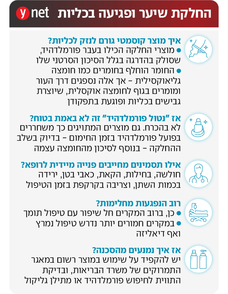 אינפו סכנות בהחלקת שיער
