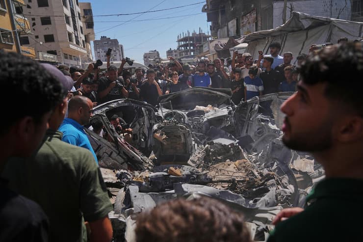 תקיפת צה"ל בעזה, בשבוע שעבר (צילום: AP Photo/Jehad Alshrafi) עזה