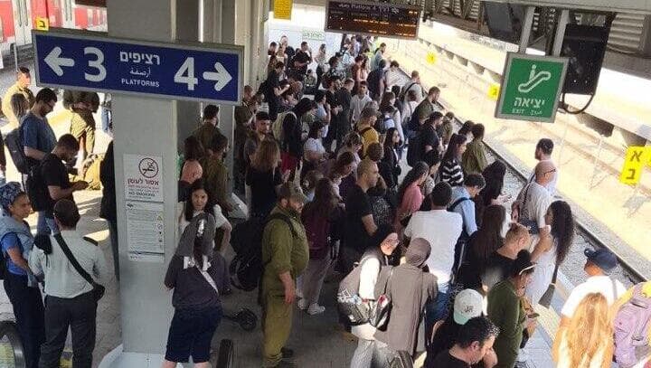עומסים ושיבושים בתחנת לוד רכבת ישראל עומסים ושיבושים בתחנת לוד רכבת ישראל